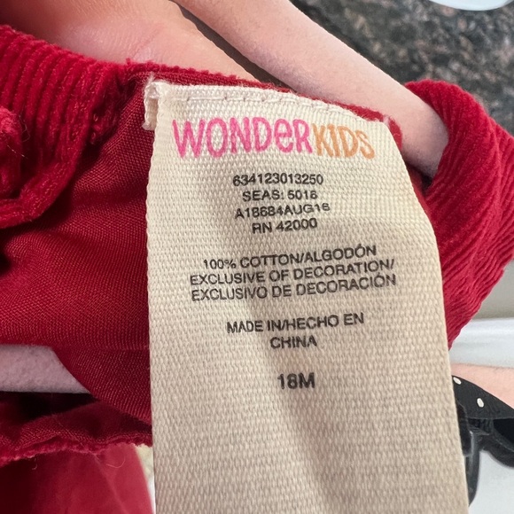 NWOT Wonderkids 18M Red And Black Corduroy Dress with Ladybugs - Picture 3 of 5